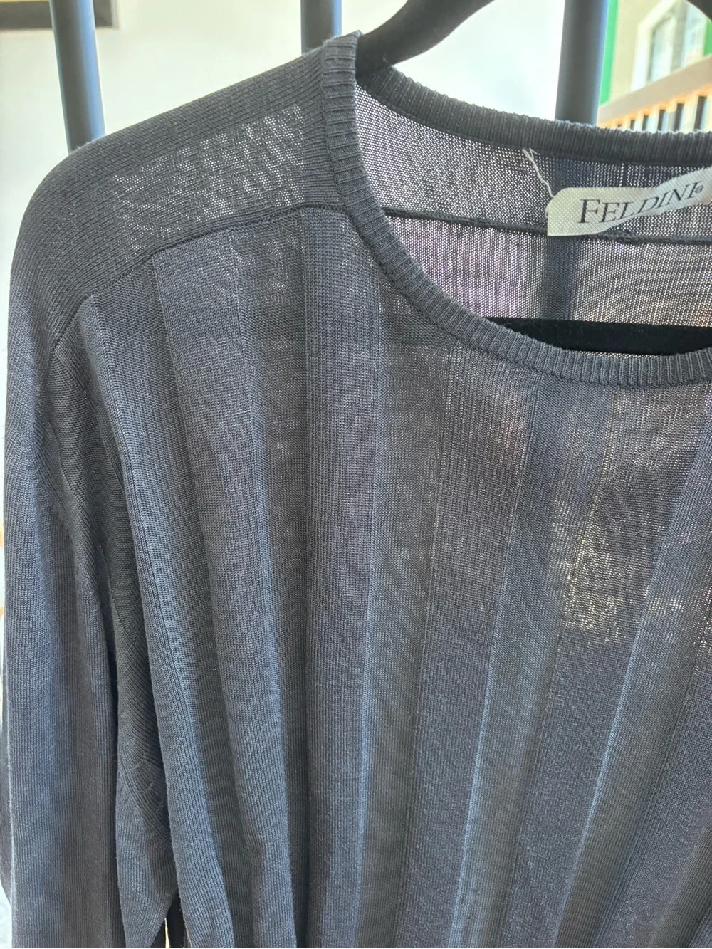 Feldini 100% Silk Vintage Textured Lightweight Sweater